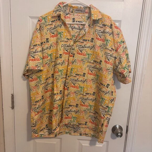 Pittsburgh Pirates Baseball City Hawaiian Shirt 2025 Giveaway Mens Sz AXL - Picture 1 of 4